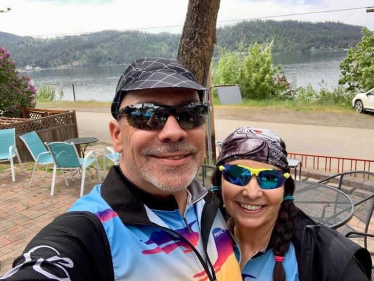 Donna and Terry from Rebuild With Clarity practicing healthy communication after 50 while enjoying the outdoors.