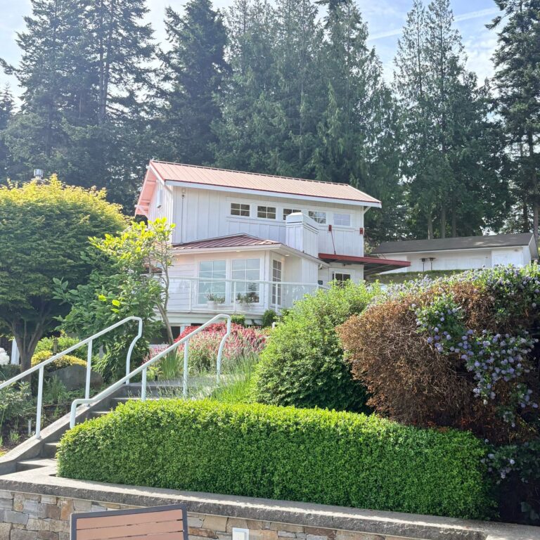 A serene boutique hotel overlooking the water, a peaceful place to find hope when rebuilding your life after 50.