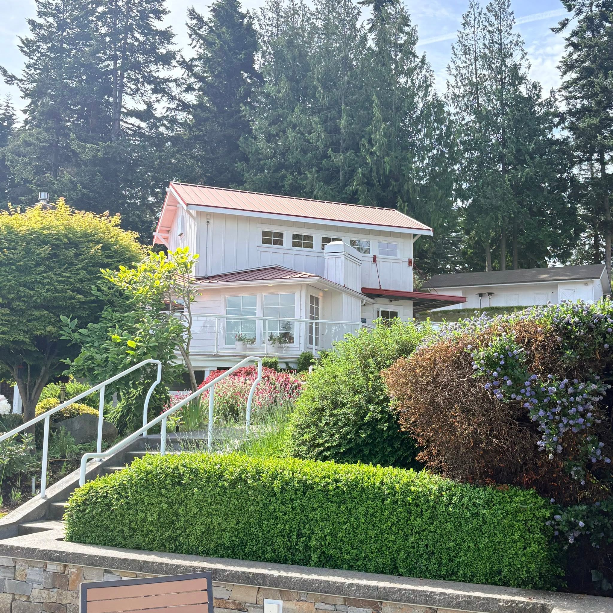 A serene boutique hotel overlooking the water, a peaceful place to find hope when rebuilding your life after 50.