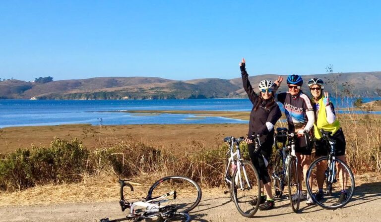 Donna celebrating with her some of her cycling friends after loneliness after 50