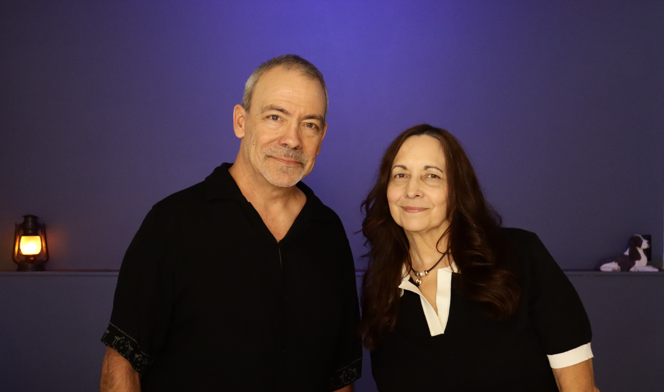 Donna and Terry in the Rebuild With Clarity studio discussing finding work after 50.